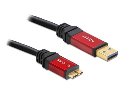 Attēls no Delock Cable USB 3.0-A  micro-B male  male 2 m  Premium