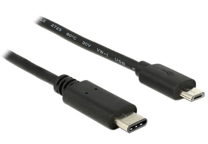 Изображение Delock Cable USB Type-C™ 2.0 male > USB 2.0 Type Micro-B male 0.5 m black