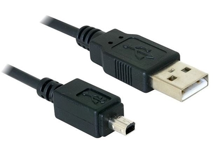 Attēls no Delock Camera cable USB-B mini 4pin  USB-A 1,5m male-male