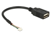 Изображение Delock Cable USB 2.0 pin header female 1.25 mm 4 pin - USB 2.0 Type-A female 15 cm