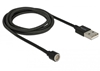 Picture of Delock Magnetic USB Data and Charging Cable black 1.1 m