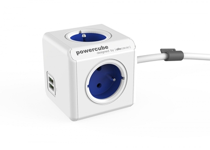 Изображение Listwa zasilająca PowerCube Extended USB 1,5m 2402BL/FREUPC Niebieska