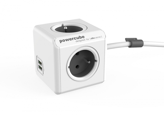 Изображение Listwa zasilająca PowerCube Extended USB 1,5m 2402GY/FREUPC Szara