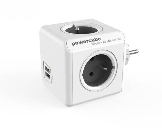Изображение Rozgałęziacz PowerCube Original USB 2202GY/FROUPC Szary