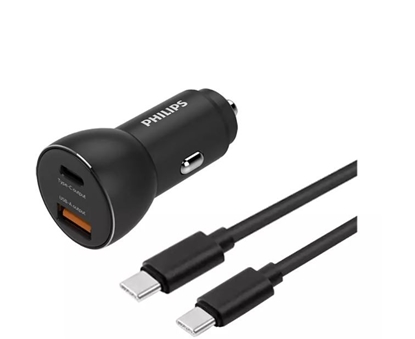 Изображение Philips Car Charger 36W with 1 USB-A + USB C