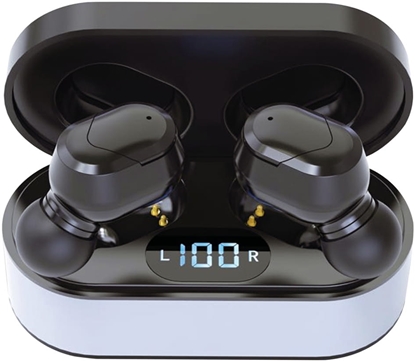Изображение Platinet wireless earbuds Sport Vibe + charging station PM1050, black