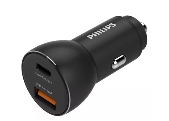 Изображение Philips Car Charger 36W with 1 USB-A + USB C