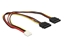 Picture of Power Cable Floppy 4 pin Power receptacle  2 x Power SATA 15 pin receptacle 30 cm