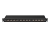 Изображение Lanberg Patchpanel 24-Port 1U 19" Cat.6A FTP geschirmt schw.