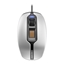 Attēls no CHERRY MC 4900 Corded Fingerprint Mouse, Silver/Black, USB
