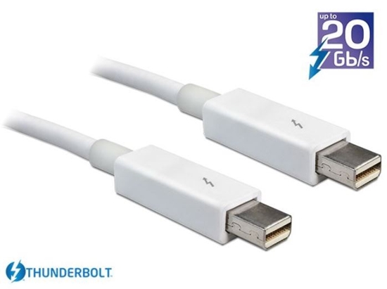 Изображение Delock Cable Thunderbolt™ male  Thunderbolt™ male 0.5 m white