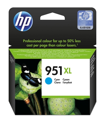 Picture of HP 951XL High Yield Cyan Original Ink Cartridge