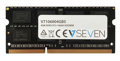 Attēls no V7 4GB DDR3 PC3-10600 - 1333mhz SO DIMM Notebook Memory Module - V7106004GBS
