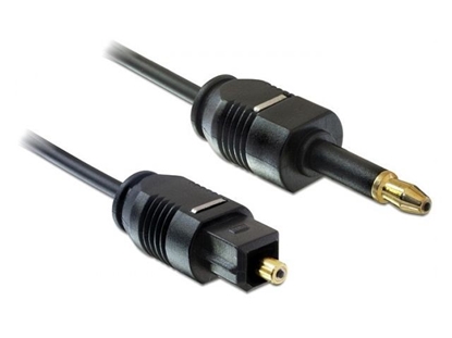 Picture of Delock Cable Toslink Standard male  Toslink mini 3.5 mm male 1 m