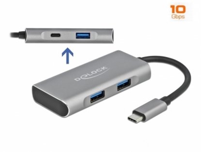 Изображение Delock External USB 3.2 Gen 2 USB Type-C™ Hub with 3 x USB Type-A and 1 x USB Type-C™