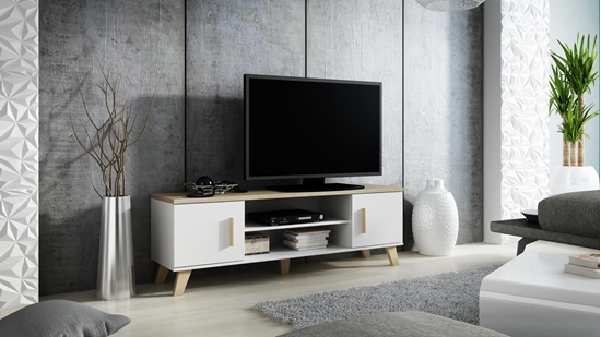 Picture of Cama TV stand LOTTA 160 2D2K white/sonoma