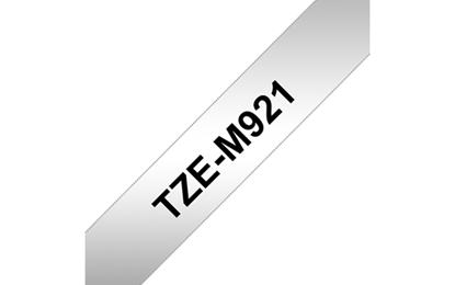 Picture of Brother TZe-M921 label-making tape Black on metallic