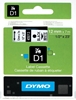 Picture of Dymo D1 12mm Black/White labels 45013