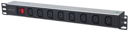 Picture of Intellinet 19" 1U Rackmount 8-Output C13 Power Distribution Unit (PDU), With Removable Power Cable and Rear C14 Input