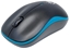 Изображение Manhattan Success Wireless Mouse, Black/Blue, 1000dpi, 2.4Ghz (up to 10m), USB, Optical, Three Button with Scroll Wheel, USB micro receiver, AA battery (included), Low friction base, Three Year Warranty, Blister