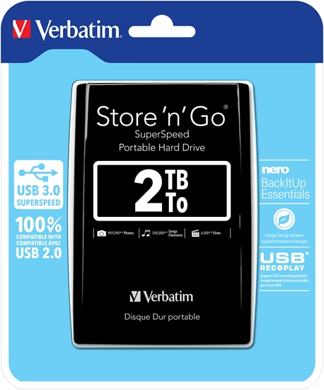 Picture of Verbatim Store n Go 2,5      2TB USB 3.0 black              53177