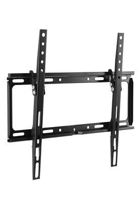 Attēls no Universal tilting wall mount for TV up to 65", 200x100 mm, 200x200 mm, 300x300 mm, 400x400 mm, 1° up and 3° down tilt, wall Distance: 3 cm, mounting templates included, mounting hardware included