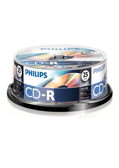 Изображение 1x25 Philips CD-R 80Min 700MB 52x SP