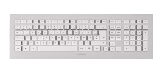 Picture of CHERRY DW 8000 keyboard Mouse included RF Wireless French Silver, White