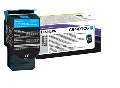 Изображение Lexmark C544, X544 Cyan Extra High Yield Return Program Toner Cartridge