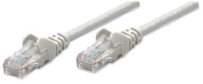 Attēls no Intellinet Network Patch Cable, Cat5e, 10m, Grey, CCA, U/UTP, PVC, RJ45, Gold Plated Contacts, Snagless, Booted, Lifetime Warranty, Polybag