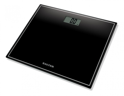 Picture of Salter 9207 BK3R Compact Glass Electronic Bathroom Scale - Black