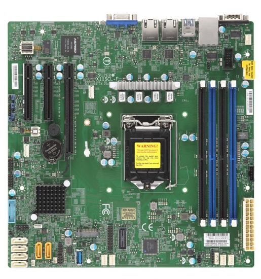 Picture of Supermicro X11SCL-F server/workstation motherboard Intel C242 LGA 1151 (Socket H4) micro ATX