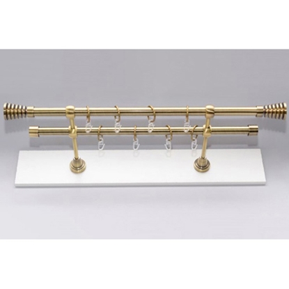 Picture of Aizkaru stanga ''WIEZA-LUNAS'' dubulta matēts sudrabs ,2,4 м