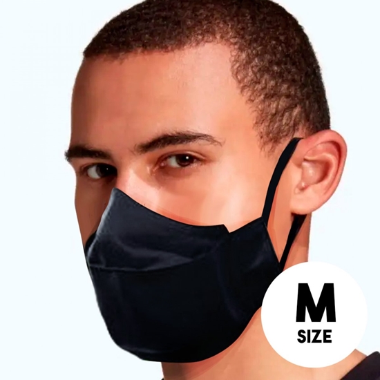 Изображение Mocco Textile two-layer reusable masks M size Black