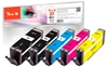 Picture of Peach PI100-336 ink cartridge 5 pc(s) Compatible Black, Cyan, Magenta, Yellow