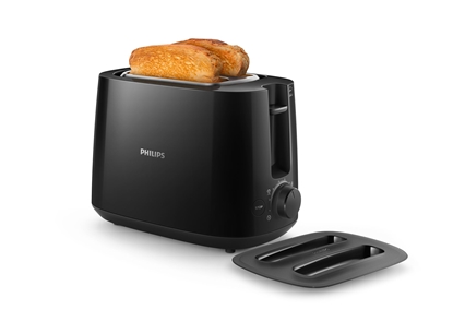 Attēls no Philips Daily Collection Toaster HD2582/90 8 settings Integrated bun warming rack Compact design Dust cover