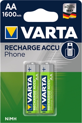 Attēls no 1x2 Varta Professional Accu NiMH 1600 mAh AA Phone Power