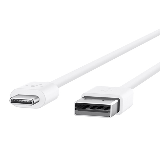 Изображение Belkin USB-C/USB-A Cable 2m PVC, white CAB001bt2MWH