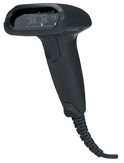 Picture of Manhattan Long Range CCD Handheld Barcode Scanner, USB, 500mm Scan Depth, Cable 1.5m, Max Ambient Light 10,000 lux (sunlight), Black, Three Year Warranty, Box