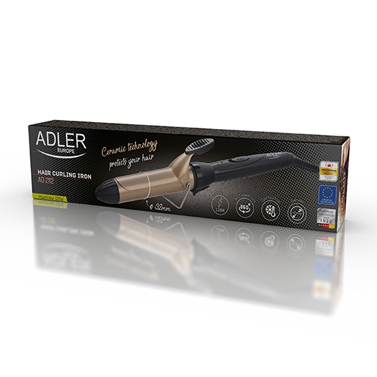 Изображение Adler | Hair Curler | AD 2112 | Ceramic heating system | Barrel diameter 32 mm | 55 W | Black