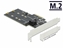 Attēls no Delock 3 port SATA and 2 slot M.2 Key B PCI Express x4 Card - Low Profile Form Factor