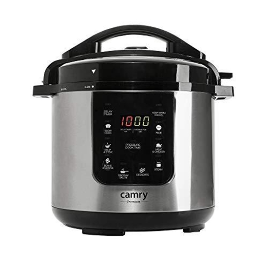 Picture of Camry Pressure cooker CR 6409 1500 W, Alluminium pot, 6 L, Number of programs 8, Stainless steel/Black