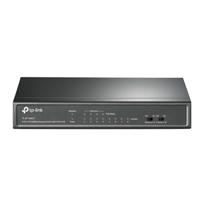 Attēls no TP-LINK TL-SF1008LP network switch Unmanaged Fast Ethernet (10/100) Power over Ethernet (PoE) Black