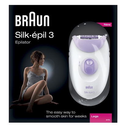 Picture of Braun Epilator Silk-Epil 3 SE3170 L Number of power levels 2, White/Purple