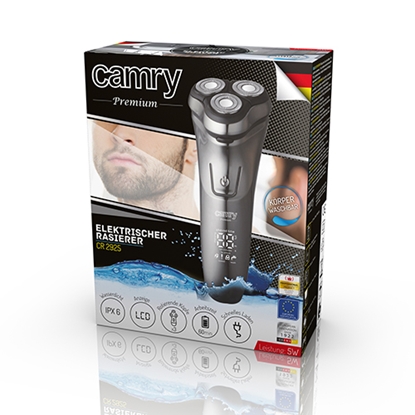Attēls no Camry Shaver CR 2925 Cordless, Charging time 1.5 h, Number of shaver heads/blades 3, Grey