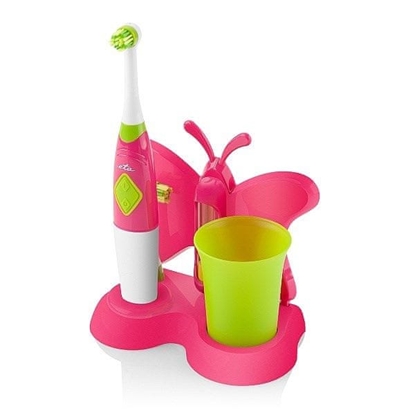 Picture of ETA | Sonetic  ETA129490070 | Toothbrush with water cup and holder | Battery operated | For kids | Number of brush heads included 2 | Number of teeth brushing modes 2 | Pink