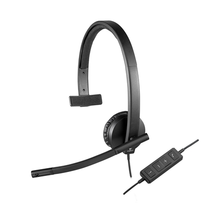Attēls no Logitech USB Headset H570e Headset On-Ear Mono (981-000571)