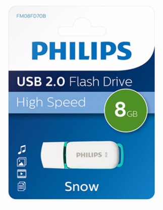 Изображение Philips USB 2.0              8GB Snow Edition Spring Green