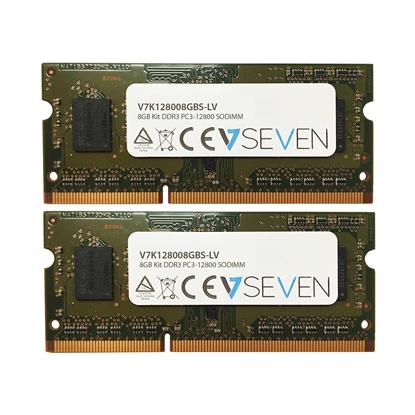 Attēls no V7 8GB DDR3 PC3L-12800 - 1600MHz SO DIMM Notebook Memory Module - V7K128008GBS-LV