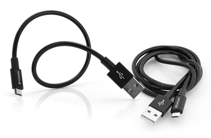 Attēls no Verbatim Micro USB Cable Sync & Charge 100cm black + 30 cm black